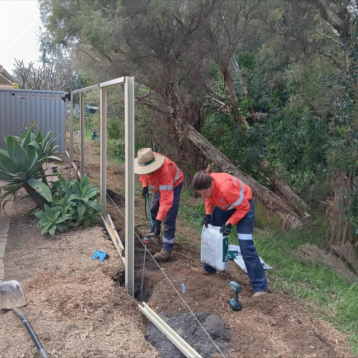 AF FENCING fencing team on a Perth job