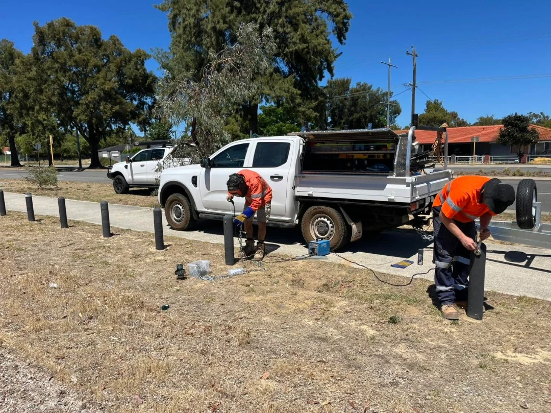 AF Fencing bollards 2 project in Perth