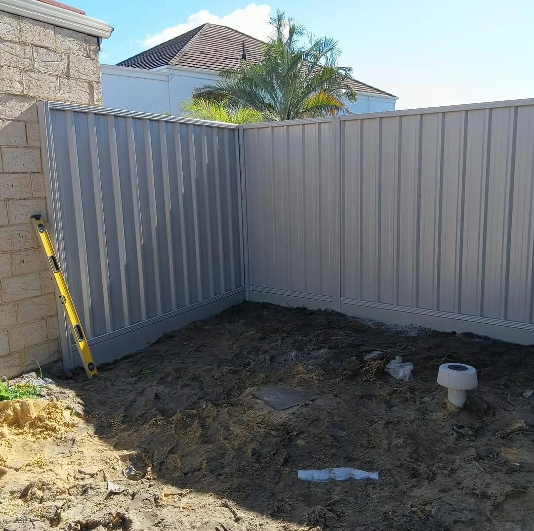 AF Fencing worksite colorbond 1 project in Perth