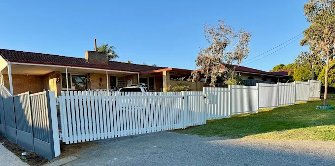 Fence line installed by AF FENCING in a Perth suburb