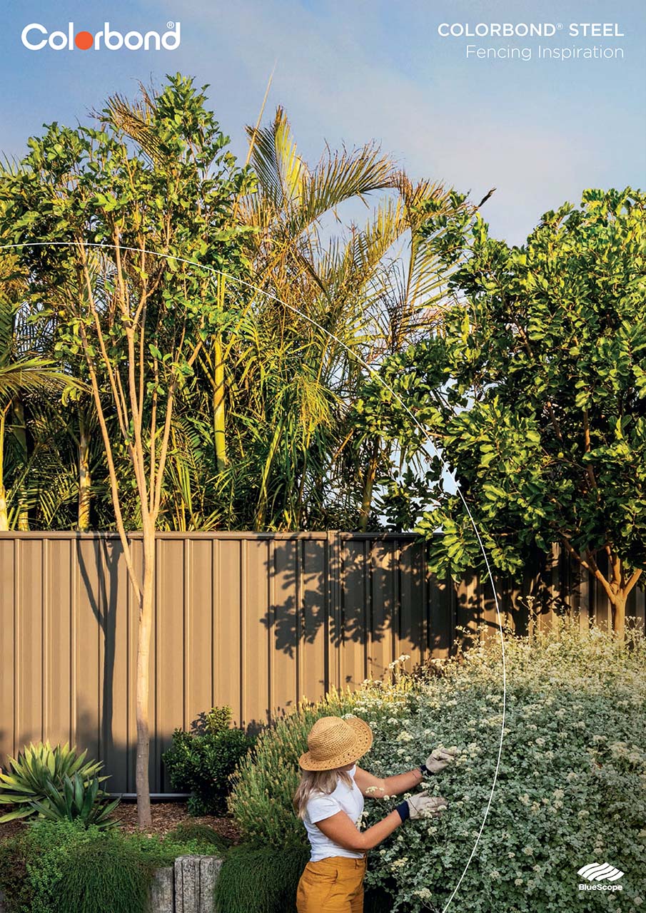 CJ11730 Bluescope Steel Colorbond Fencing Standard 2021 Cards.in brochure showing styles and colours for Perth installations