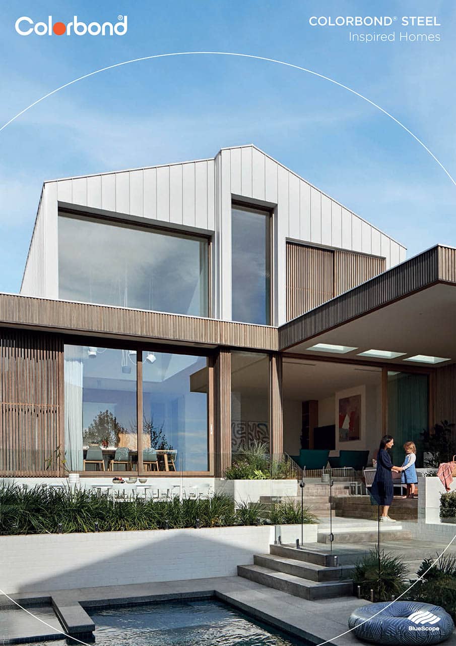 CJ11725 Bluescope Steel Colorbond Residential Brochure 2021 Book Inspired Homes brochure for Colorbond fencing colours in Perth